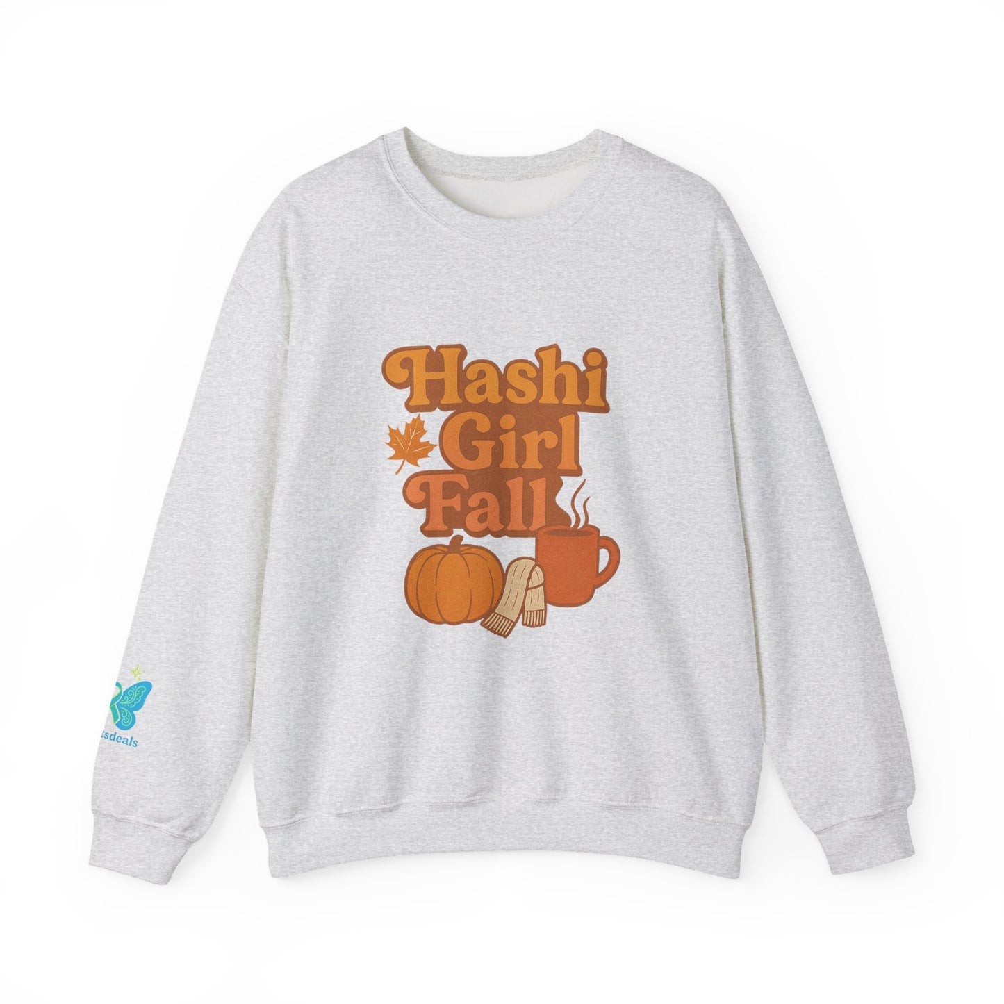 Hashi-girl Fall Crewneck Sweatshirt - Chronic Illness fun; Laugh or cry-I choose laugh! 50/50 cotton-polyester fabric, combining softness with lasting durability. Unisex Heavy Blend™ Crewneck Sweatshirt