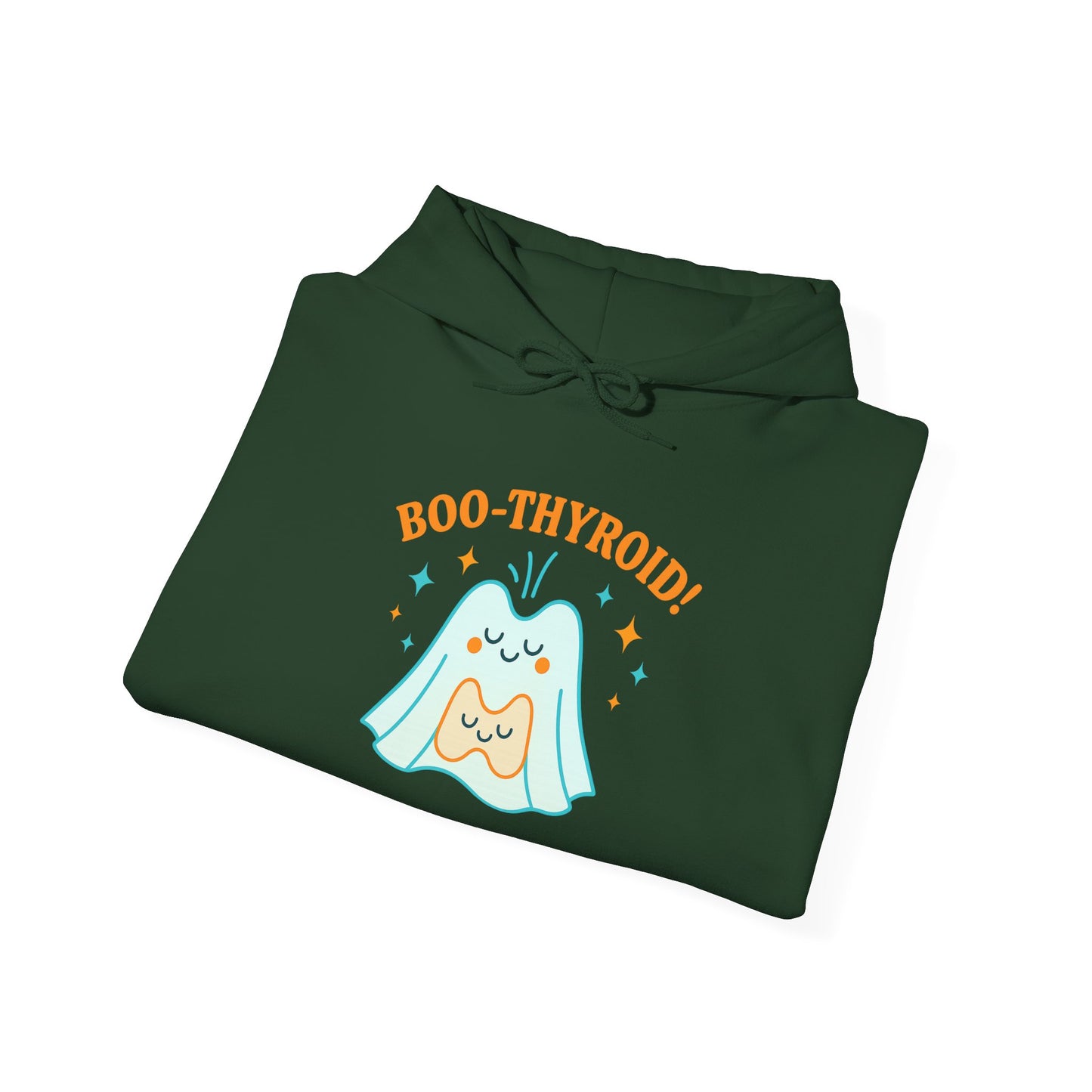 Boo-Thyroid! Unisex Heavy Blend Hoodie - Cute & Comfy Sweatshirt for Halloween, Gift, Cozy Wear, Funny Sweatshirt