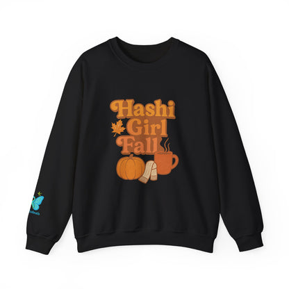 Hashi-girl Fall Crewneck Sweatshirt - Chronic Illness fun; Laugh or cry-I choose laugh! 50/50 cotton-polyester fabric, combining softness with lasting durability. Unisex Heavy Blend™ Crewneck Sweatshirt