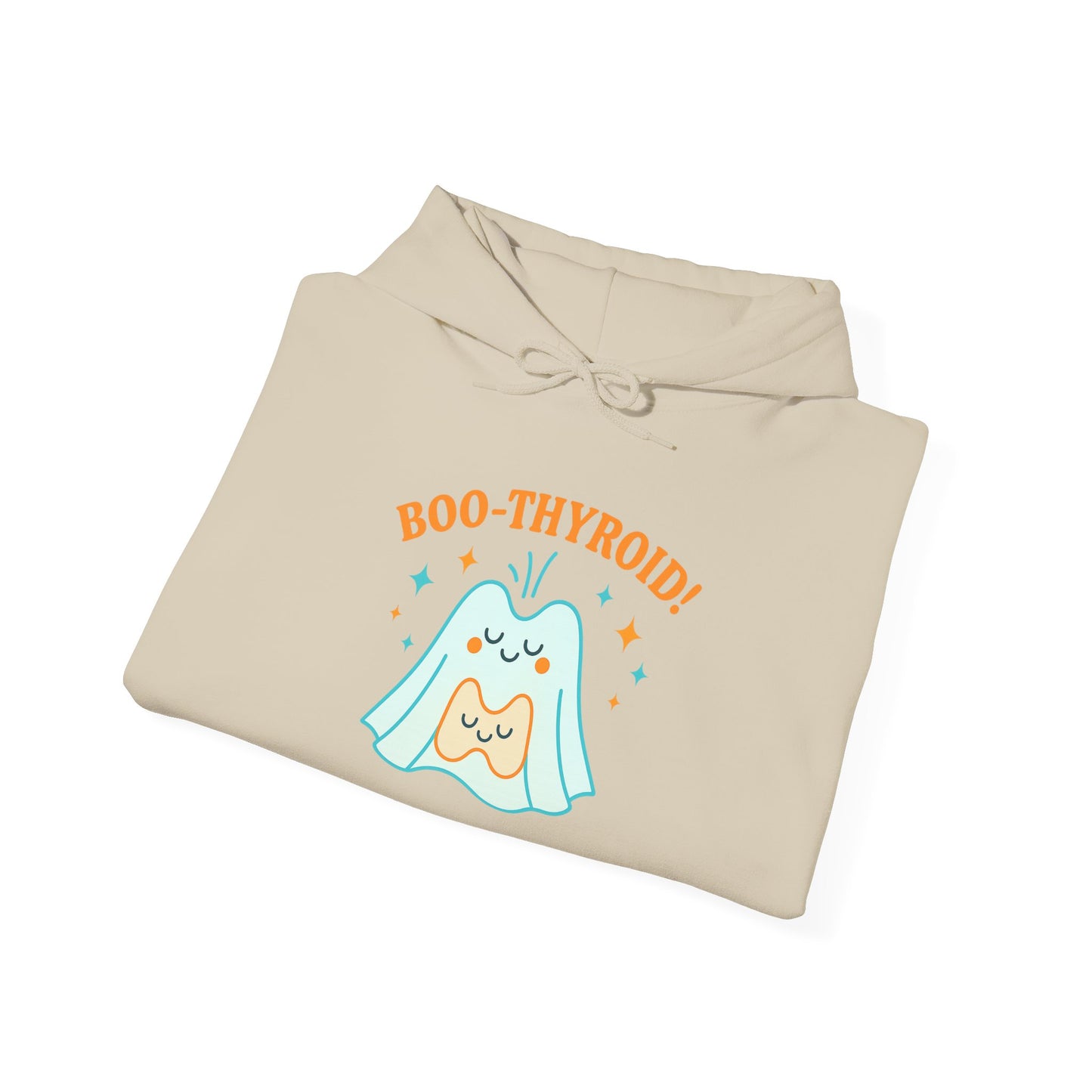Boo-Thyroid! Unisex Heavy Blend Hoodie - Cute & Comfy Sweatshirt for Halloween, Gift, Cozy Wear, Funny Sweatshirt