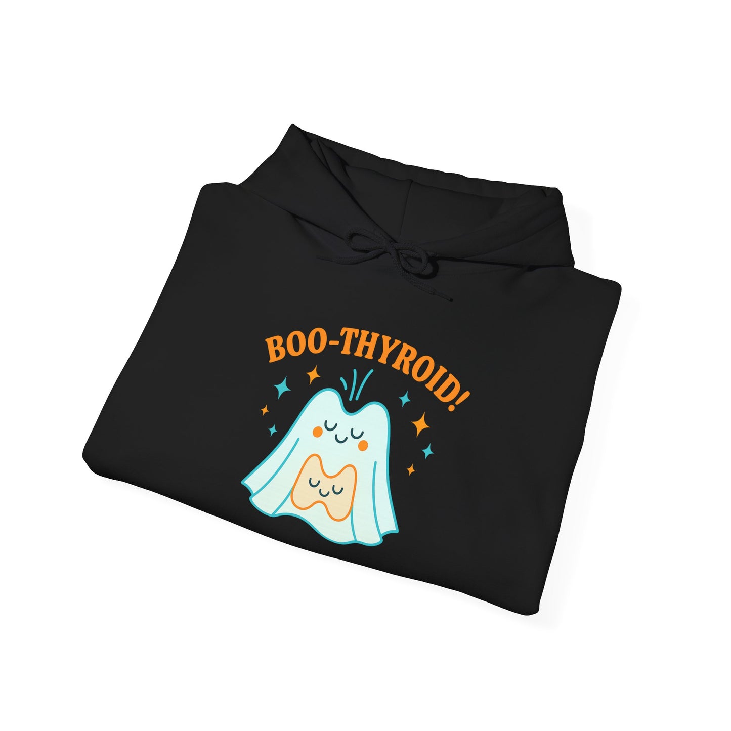 Boo-Thyroid! Unisex Heavy Blend Hoodie - Cute & Comfy Sweatshirt for Halloween, Gift, Cozy Wear, Funny Sweatshirt