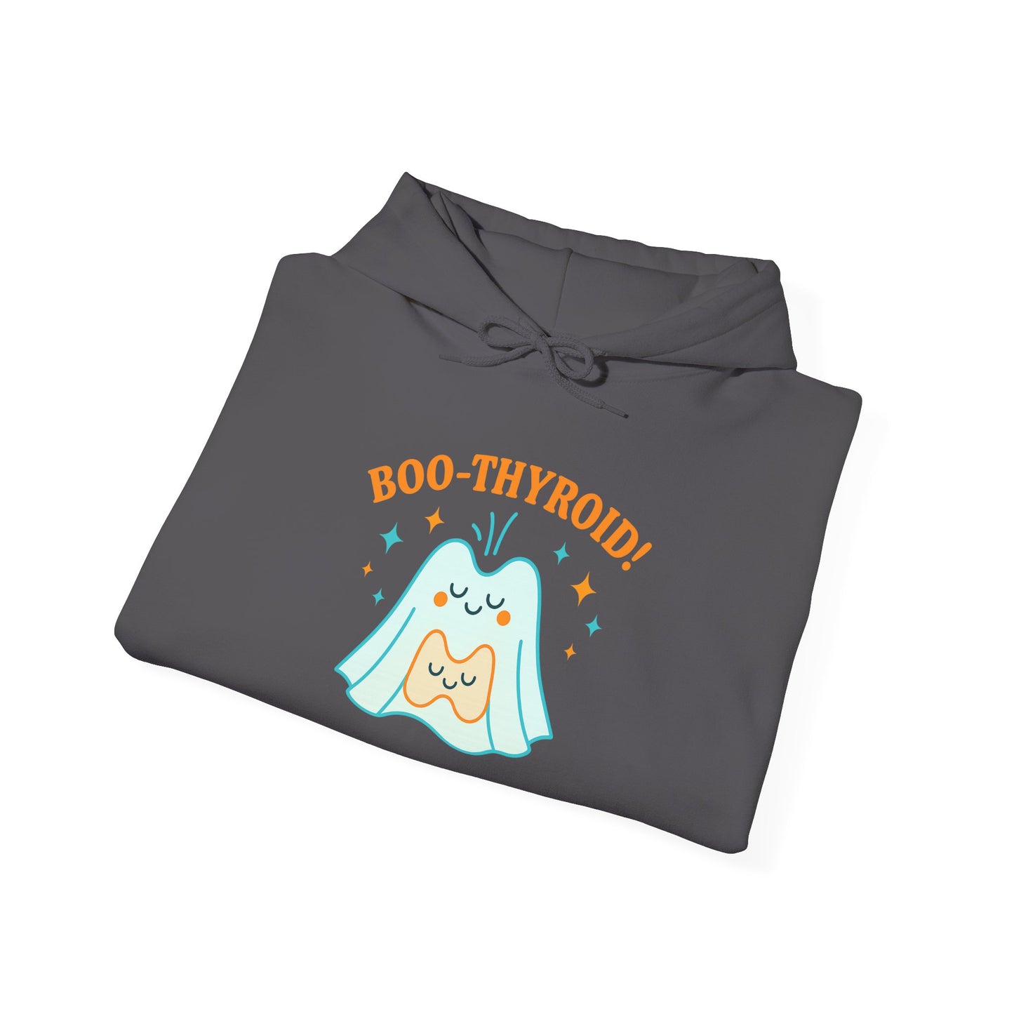 Boo-Thyroid! Unisex Heavy Blend Hoodie - Cute & Comfy Sweatshirt for Halloween, Gift, Cozy Wear, Funny Sweatshirt