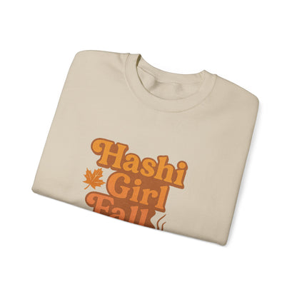 Hashi-girl Fall Crewneck Sweatshirt - Chronic Illness fun; Laugh or cry-I choose laugh! 50/50 cotton-polyester fabric, combining softness with lasting durability. Unisex Heavy Blend™ Crewneck Sweatshirt