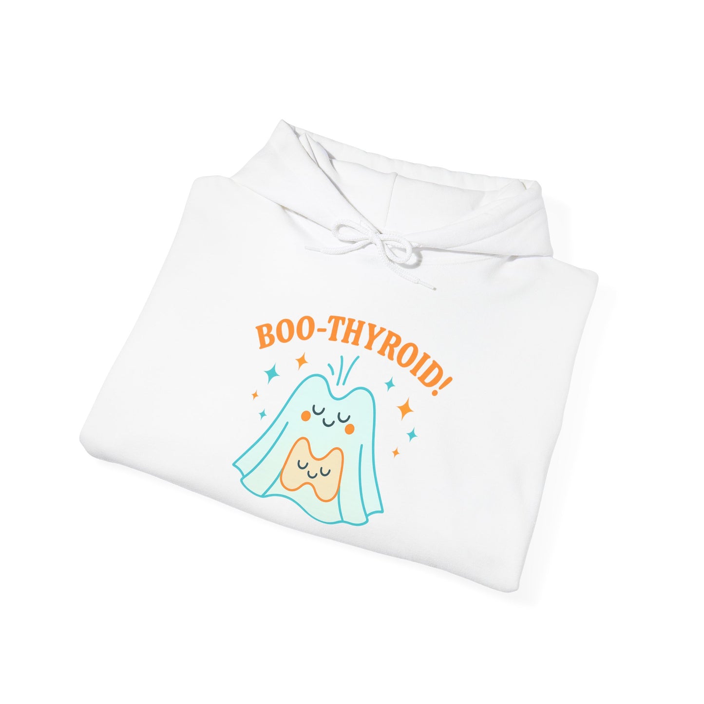Boo-Thyroid! Unisex Heavy Blend Hoodie - Cute & Comfy Sweatshirt for Halloween, Gift, Cozy Wear, Funny Sweatshirt