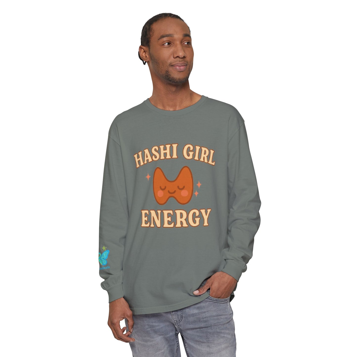 Hashi Girl Energy - Design Humorous - Laugh or Cry: I choose laugh! Funny Autoimmune Warrior, Fun apparel, unique gifts, Cozy casual wear, Present, casual, soft, everyday, empower, survivor, cotton