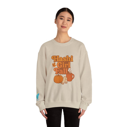 Hashi-girl Fall Crewneck Sweatshirt - Chronic Illness fun; Laugh or cry-I choose laugh! 50/50 cotton-polyester fabric, combining softness with lasting durability. Unisex Heavy Blend™ Crewneck Sweatshirt