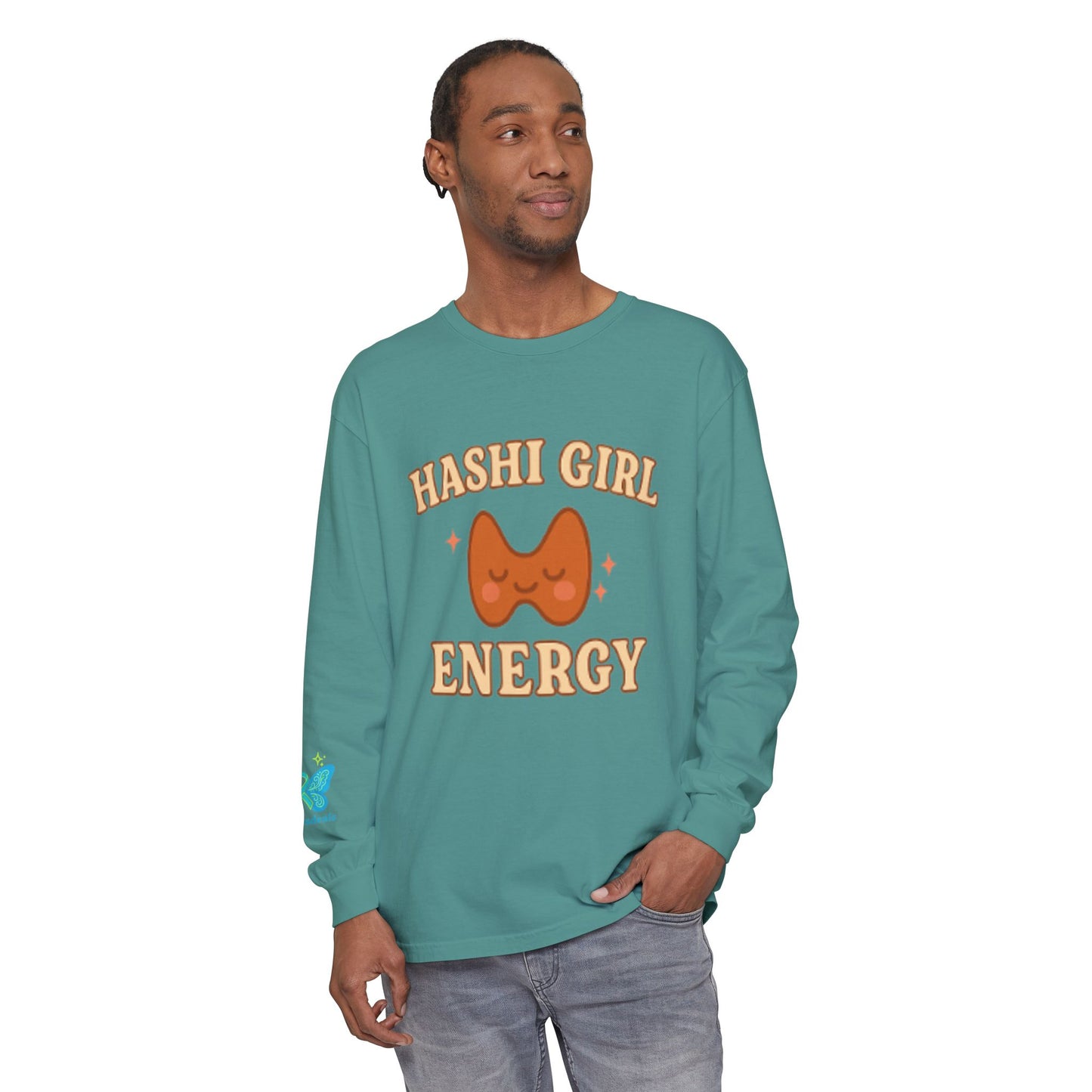 Hashi Girl Energy - Design Humorous - Laugh or Cry: I choose laugh! Funny Autoimmune Warrior, Fun apparel, unique gifts, Cozy casual wear, Present, casual, soft, everyday, empower, survivor, cotton