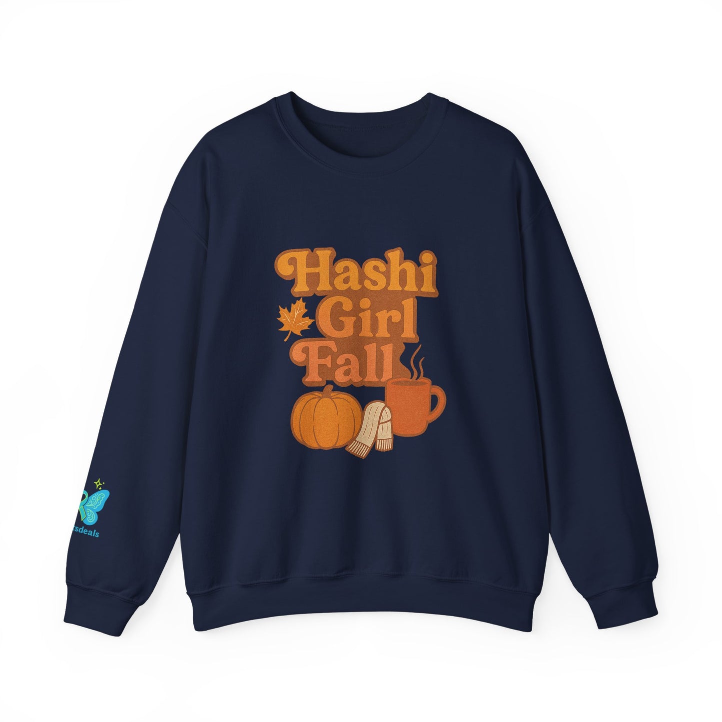 Hashi-girl Fall Crewneck Sweatshirt - Chronic Illness fun; Laugh or cry-I choose laugh! 50/50 cotton-polyester fabric, combining softness with lasting durability. Unisex Heavy Blend™ Crewneck Sweatshirt