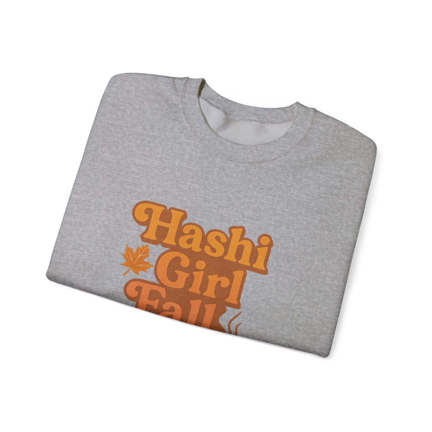 Hashi-girl Fall Crewneck Sweatshirt - Chronic Illness fun; Laugh or cry-I choose laugh! 50/50 cotton-polyester fabric, combining softness with lasting durability. Unisex Heavy Blend™ Crewneck Sweatshirt