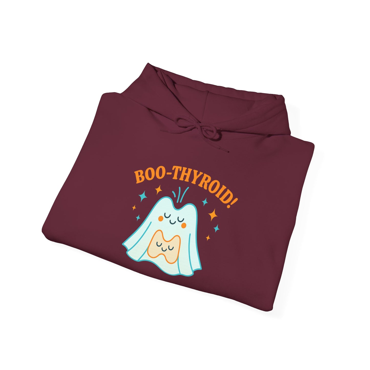 Boo-Thyroid! Unisex Heavy Blend Hoodie - Cute & Comfy Sweatshirt for Halloween, Gift, Cozy Wear, Funny Sweatshirt