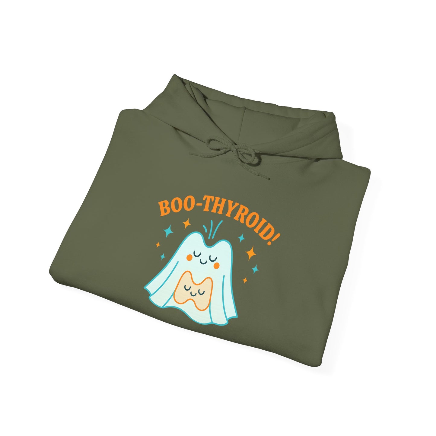 Boo-Thyroid! Unisex Heavy Blend Hoodie - Cute & Comfy Sweatshirt for Halloween, Gift, Cozy Wear, Funny Sweatshirt
