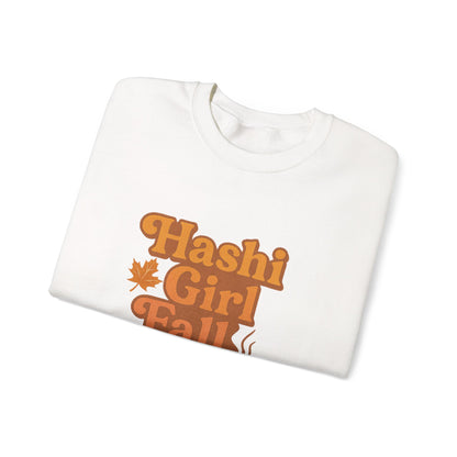 Hashi-girl Fall Crewneck Sweatshirt - Chronic Illness fun; Laugh or cry-I choose laugh! 50/50 cotton-polyester fabric, combining softness with lasting durability. Unisex Heavy Blend™ Crewneck Sweatshirt