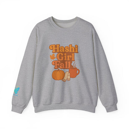 Hashi-girl Fall Crewneck Sweatshirt - Chronic Illness fun; Laugh or cry-I choose laugh! 50/50 cotton-polyester fabric, combining softness with lasting durability. Unisex Heavy Blend™ Crewneck Sweatshirt
