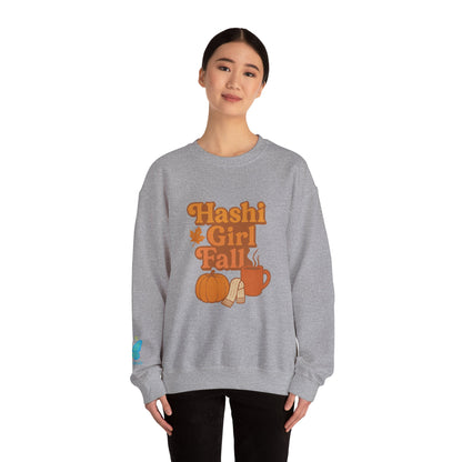 Hashi-girl Fall Crewneck Sweatshirt - Chronic Illness fun; Laugh or cry-I choose laugh! 50/50 cotton-polyester fabric, combining softness with lasting durability. Unisex Heavy Blend™ Crewneck Sweatshirt